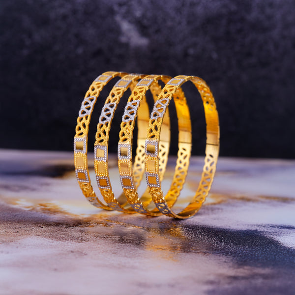 Radiant Gold Circle Bangles