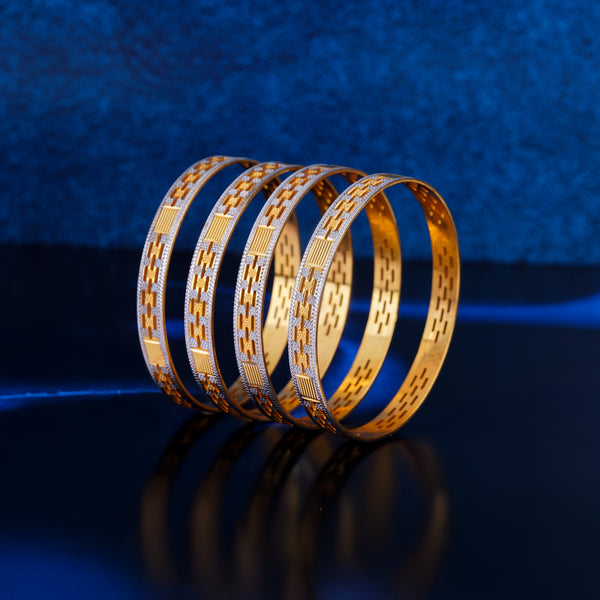 Aurika Gold Finish Bangles