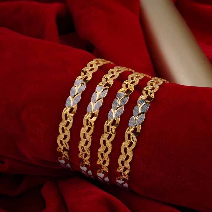 The MoreePork Women's 24 Carat Gold-Plated, Brass Bangles of Glory Set for Daily Wear, Parties, Weddings & Festivals.