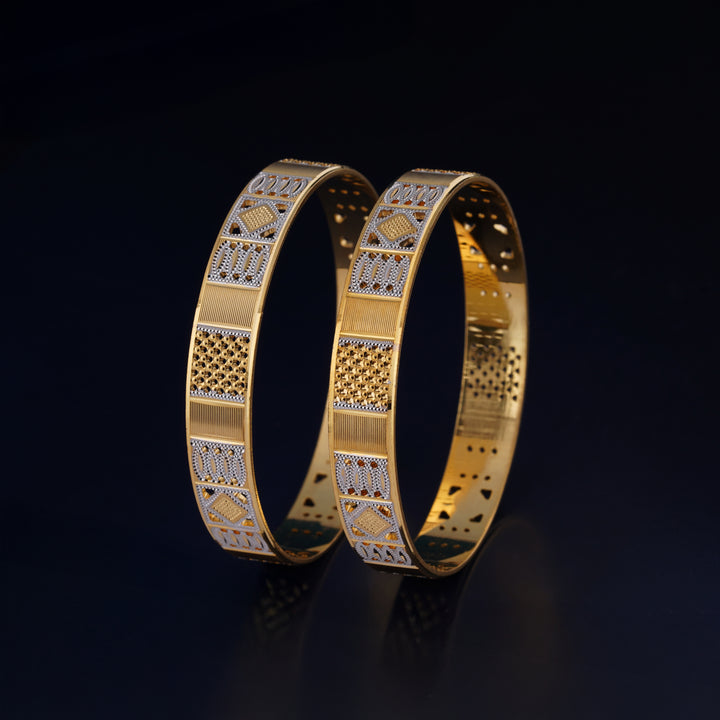 The MoreePork Women's 24 Carat Gold-Plated, Brass Graceful Bangles Set for Daily Wear, Parties, Weddings & Festivals.